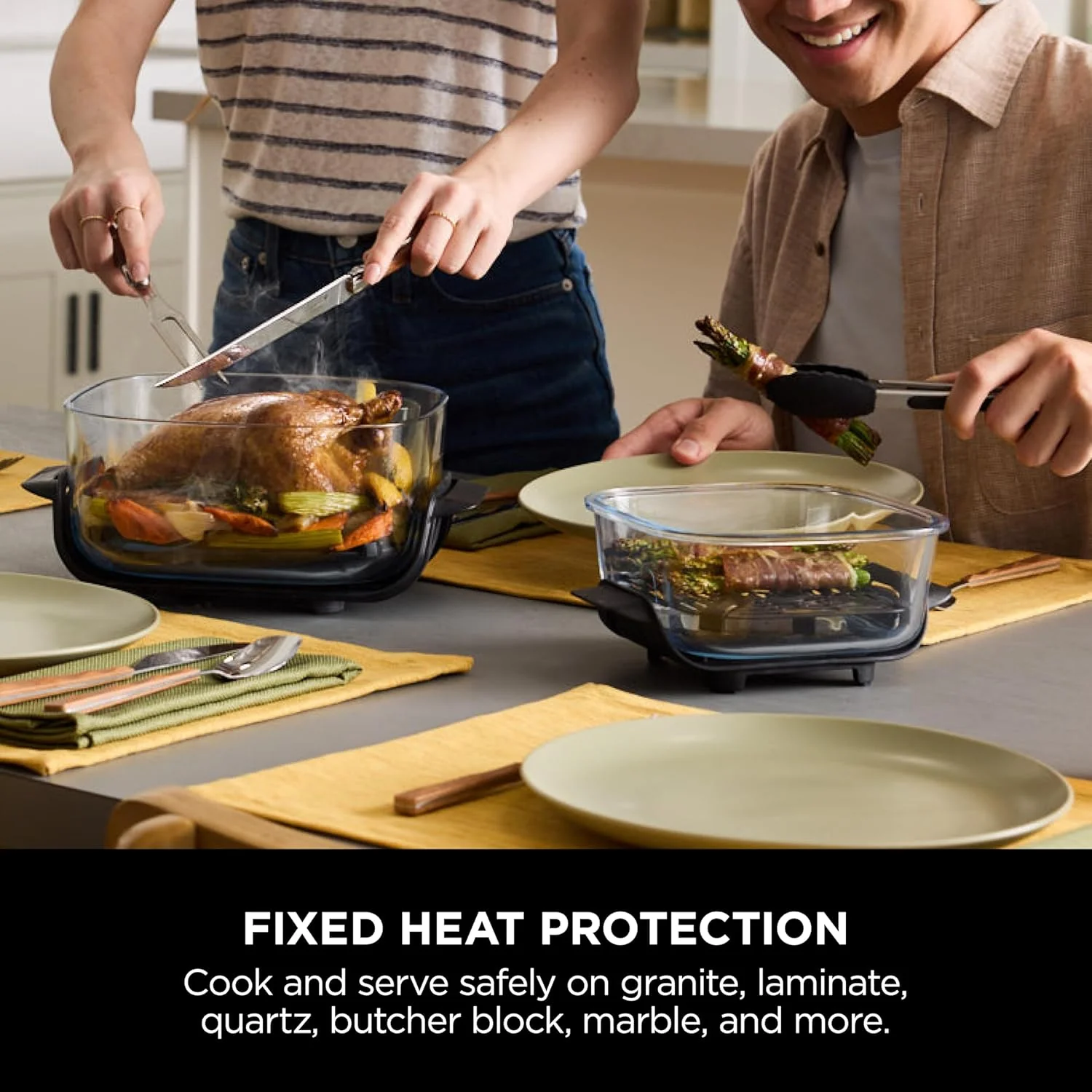 Ninja FN101UKST CRISPi 4-in-1 Portable Glass Airy Fryer, Stone - Image 12