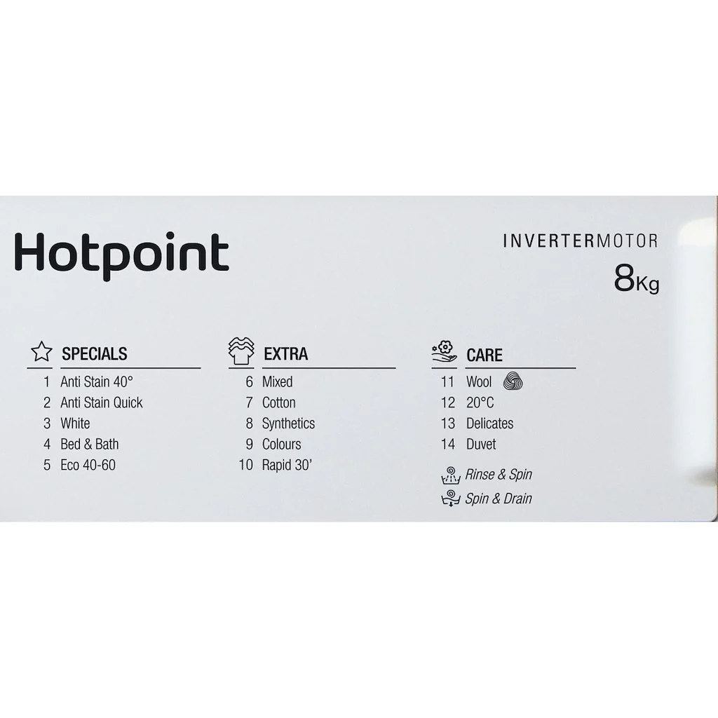 Hotpoint BIWMHG81485 Built-In Front Loading Washing Machine - Image 10