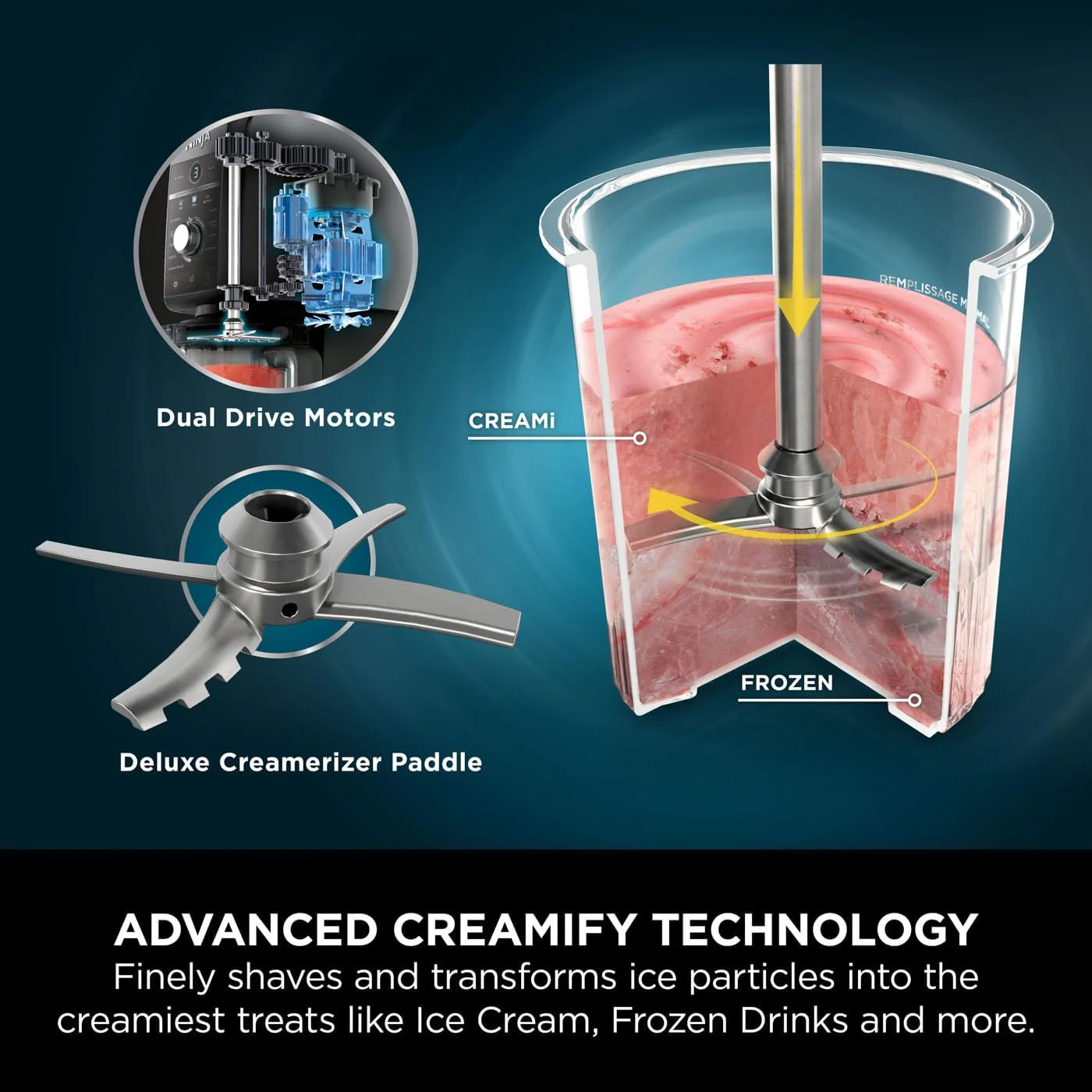 Ninja NC501UK CREAMi Deluxe 10-in-1 Ice Cream and Frozen Drink Maker - Image 3