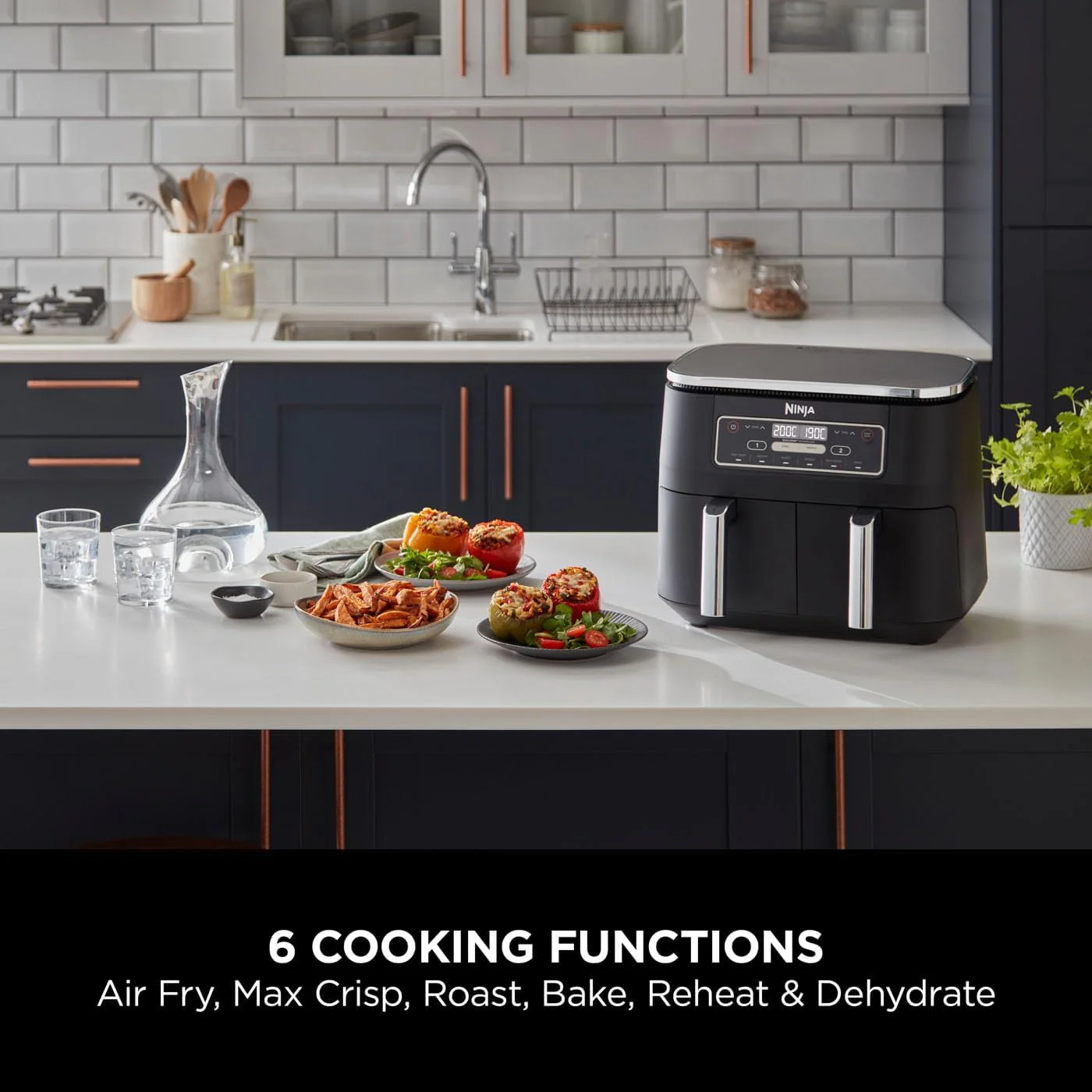 Ninja AF300UK Foodi Dual Zone 7.6L Air Fryer - Image 4