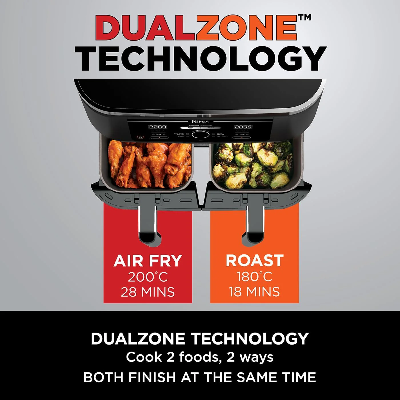 Ninja AF300UK Foodi Dual Zone 7.6L Air Fryer - Image 5