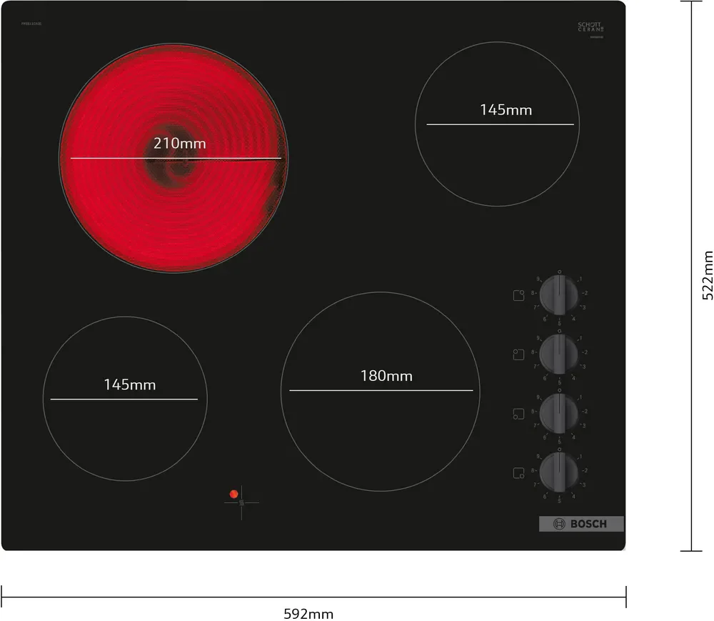 Bosch Series 2, Electric hob, 60 cm, Black - Image 5