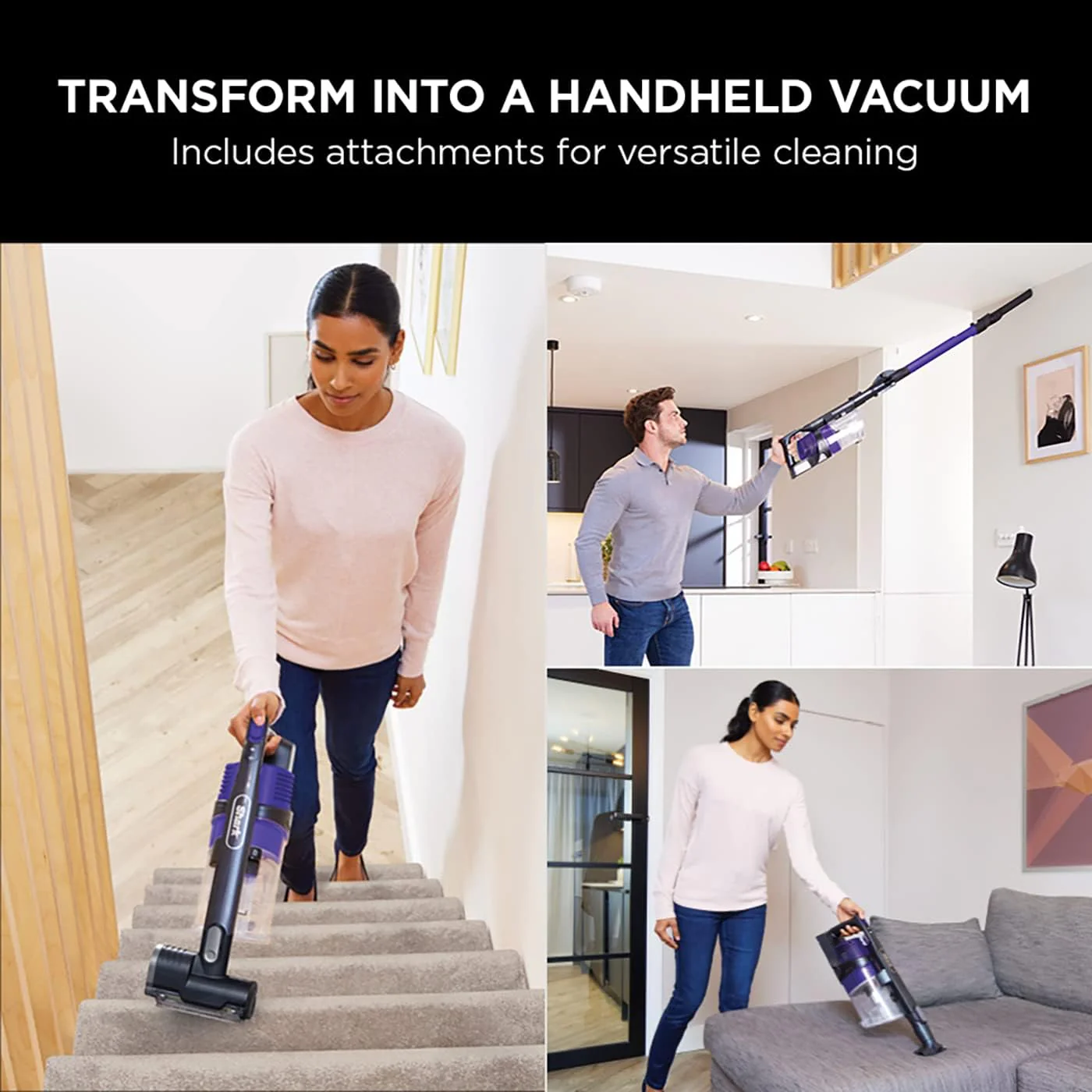 Shark IZ202UKT Anti Hair Wrap Cordless Stick Pet Vacuum Cleaner, Purple - Image 5