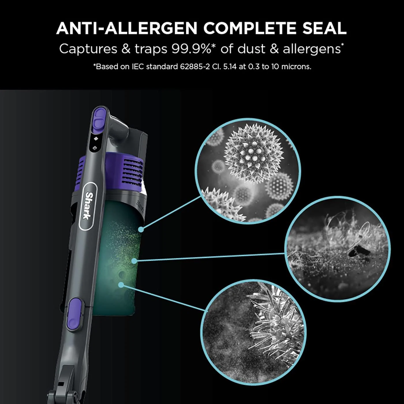 Shark IZ202UKT Anti Hair Wrap Cordless Stick Pet Vacuum Cleaner, Purple - Image 6