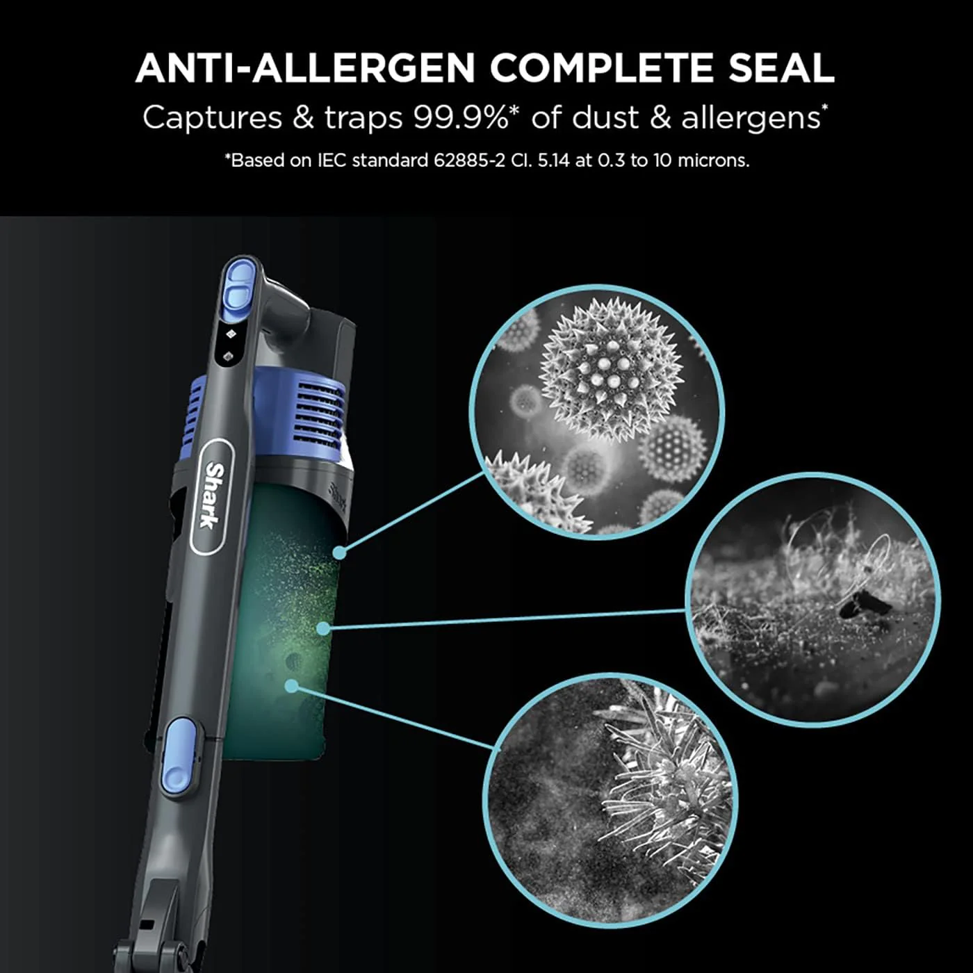 Shark IZ202UK Anti Hair Wrap Cordless Stick Vacuum Cleaner, Electric Blue - Image 6