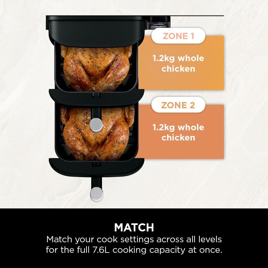 Ninja SL300UK Double Stack 2-Drawer Air Fryer 7.6L - Image 8