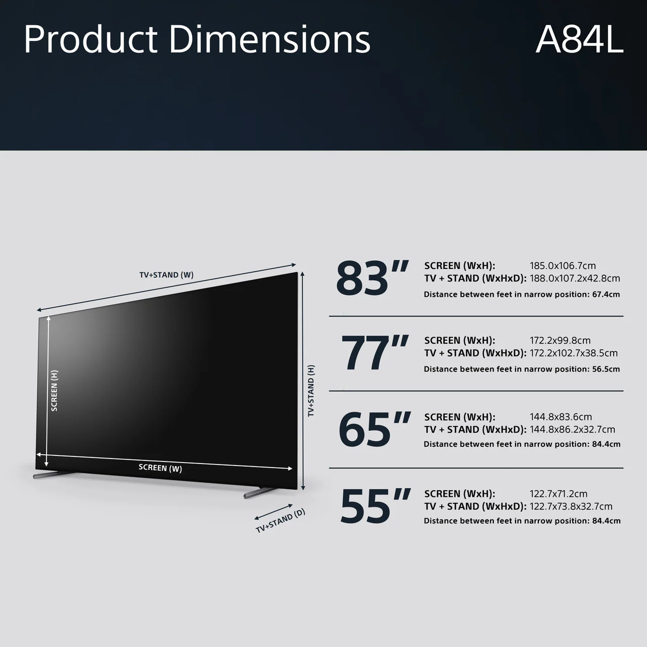 Sony XR-83A84LPU 83" A84L 4K HDR OLED TV - Image 14